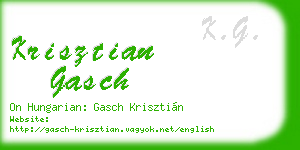 krisztian gasch business card